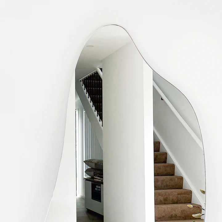 wavy  Irregular Frameless Mirror